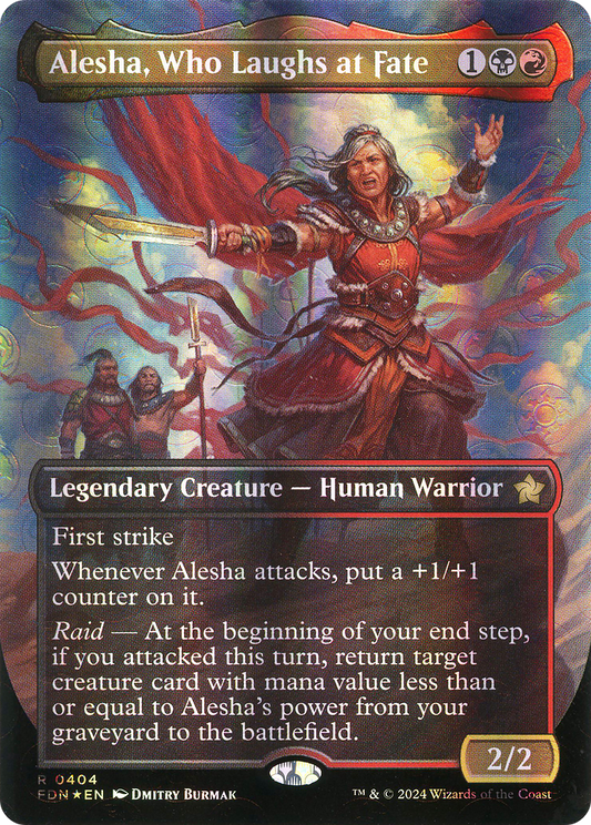 Alesha, Who Laughs at Fate (0404) (Borderless) - Mana Foil