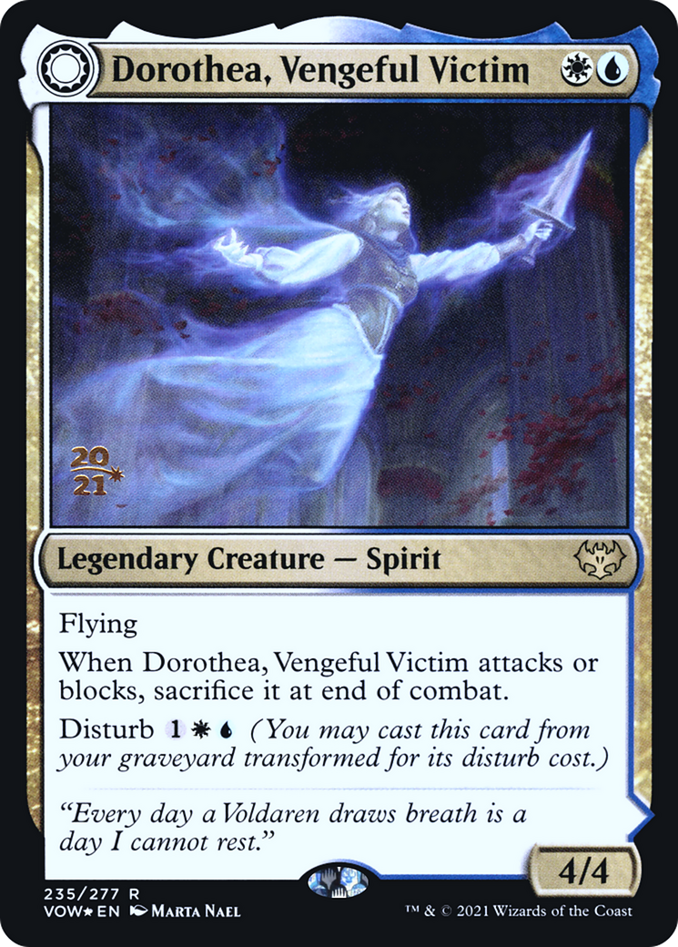 Dorothea, Vengeful Victim // Dorothea's Retribution (235) (Prerelease) (PVOW) - Foil