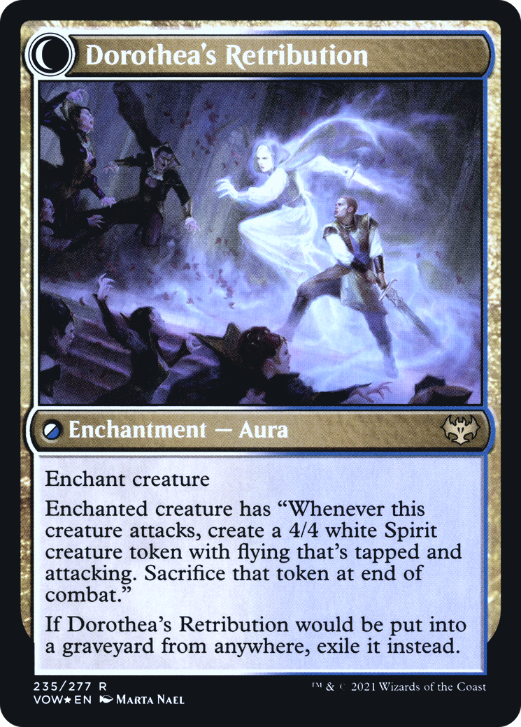 Dorothea, Vengeful Victim // Dorothea's Retribution (235) (Prerelease) (PVOW) - Foil