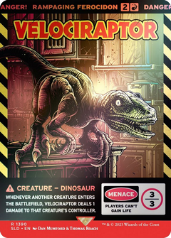 Velociraptor [Rampaging Ferocidon] (1390) (Showcase) - Rainbow Foil