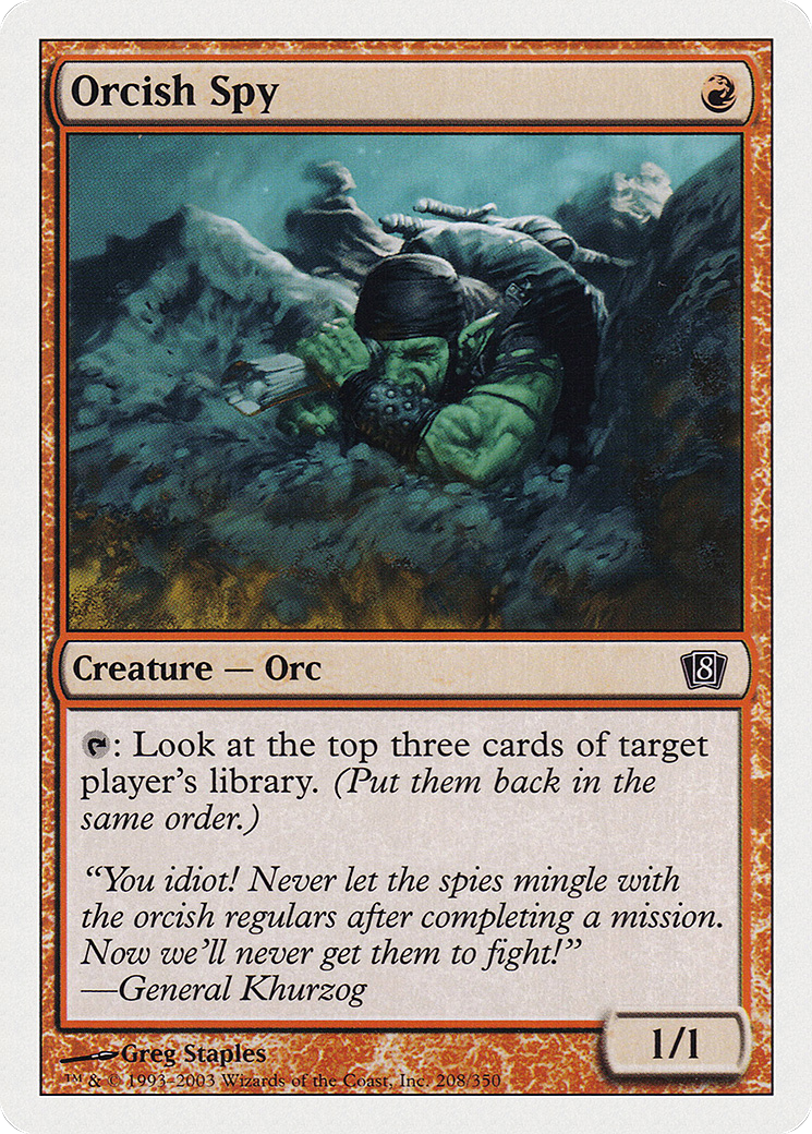 Orcish Spy (8th Edition) (Oversized) (Box Topper Promo) (O8TH)