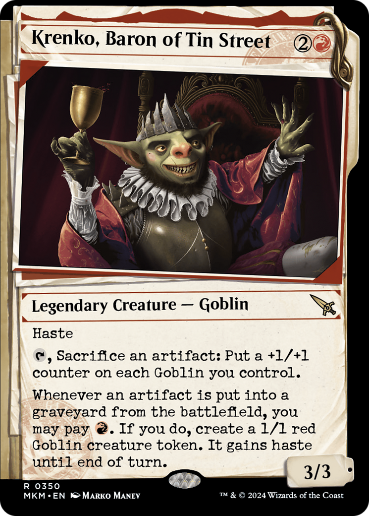 Krenko, Baron of Tin Street (0350) (Showcase) - Foil