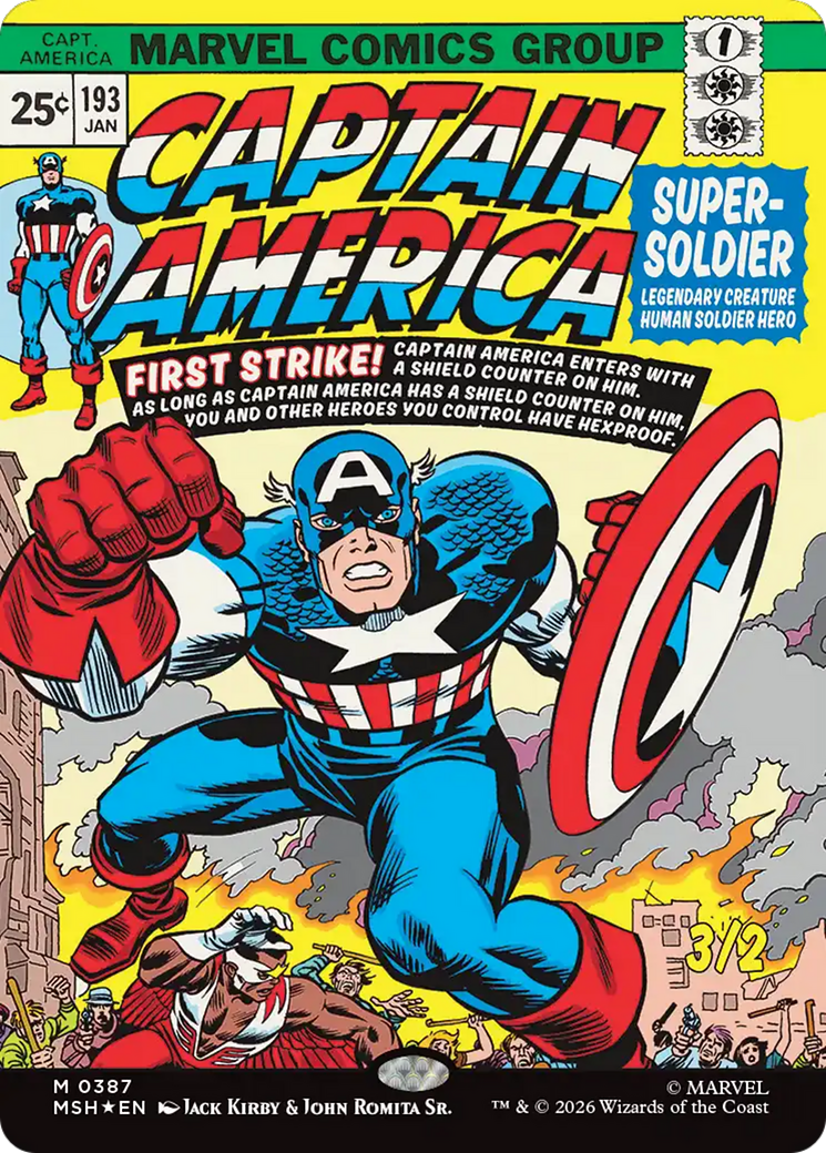 Captain America, Super-Soldier (0387) (Borderless) (MSH) - Foil