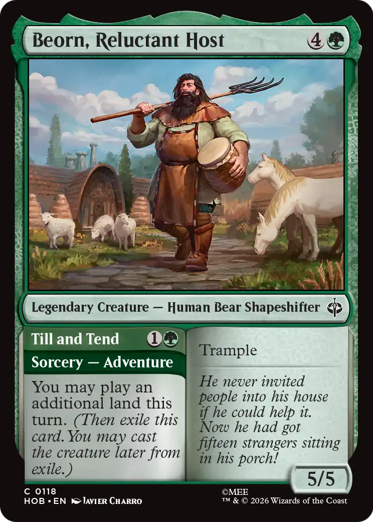Beorn, Reluctant Host // Till and Tend (HOB) - Foil