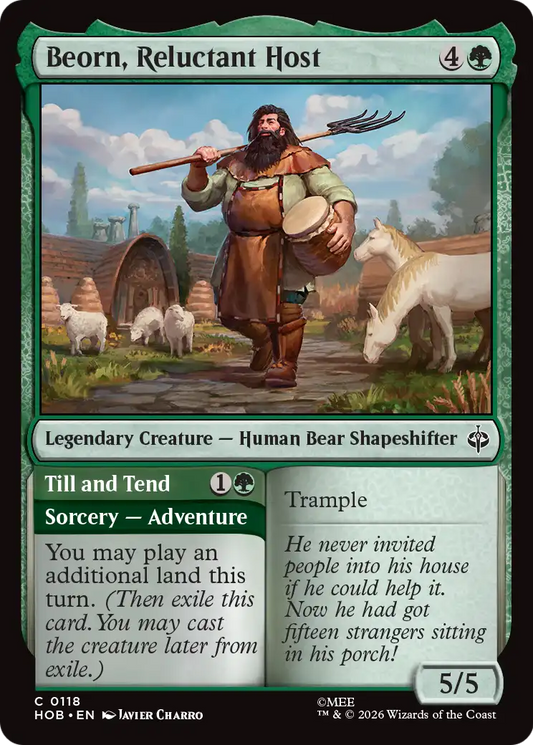 Beorn, Reluctant Host // Till and Tend (HOB) - Foil