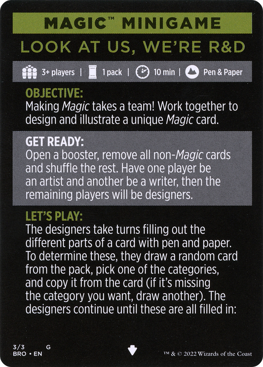Magic Minigame: Look at Us, We're R&D (MBRO)