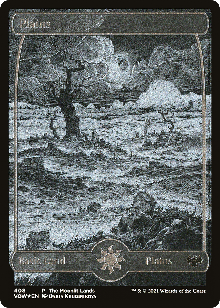 Plains (408) (The Moonlit Lands) - Silver Foil Etched