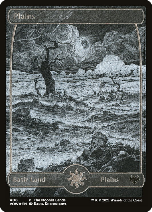 Plains (408) (The Moonlit Lands) - Silver Foil Etched