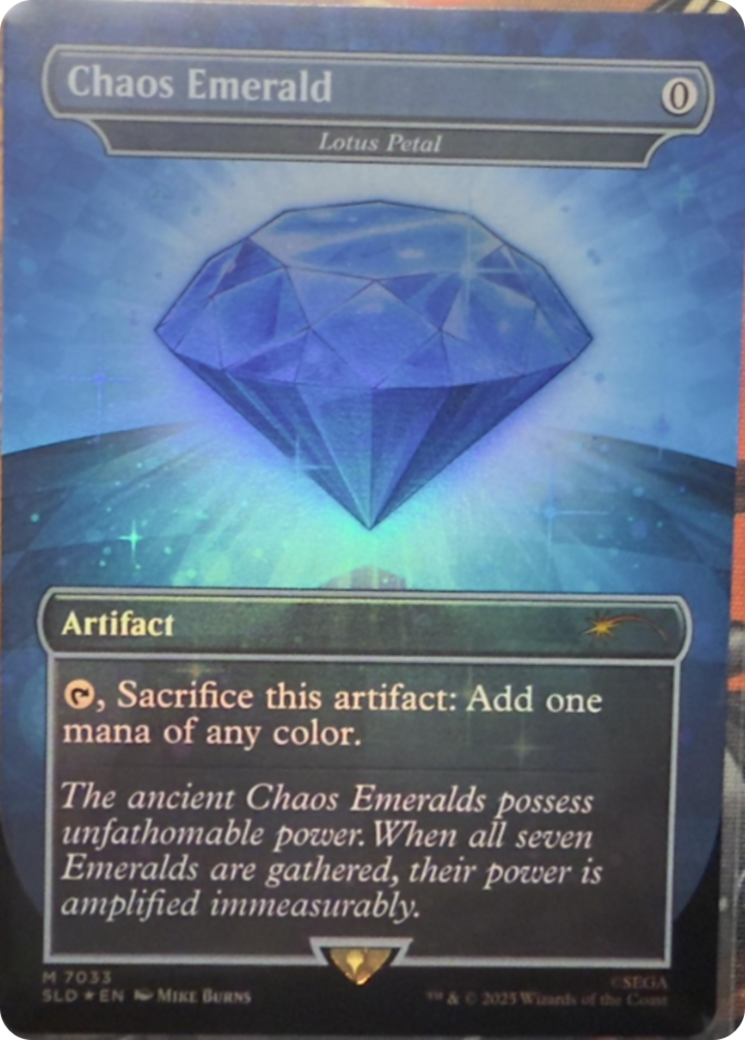 Chaos Emerald [Lotus Petal] (7033) (Borderless) (Dark Blue) - Foil