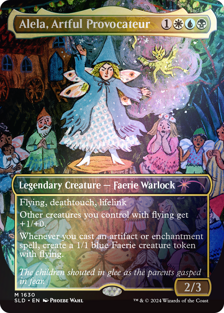 Alela, Artful Provocateur (1630) (Borderless) - Rainbow Foil