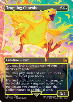 Traveling Chocobo (0551a) (Borderless) (Yellow) - Neon Ink