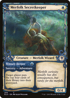 Merfolk Secretkeeper // Venture Deeper (284) (Showcase) - Foil