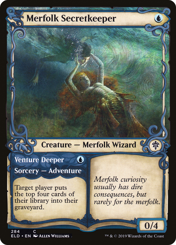 Merfolk Secretkeeper // Venture Deeper (284) (Showcase)