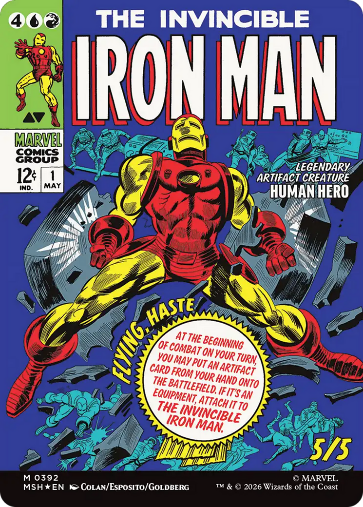 Tony Stark // The Invincible Iron Man (0392) (Borderless) (MSH) - Foil