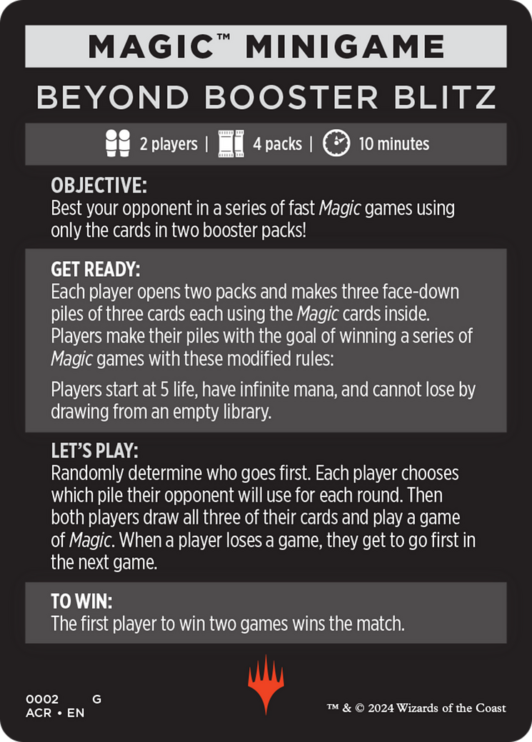 Magic Minigame: Beyond Booster Blitz (TACR)