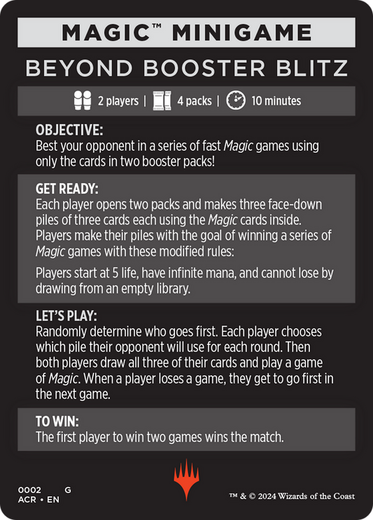 Magic Minigame: Beyond Booster Blitz (TACR)