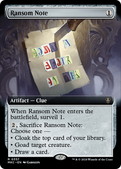 Ransom Note (0357) (Extended Art)