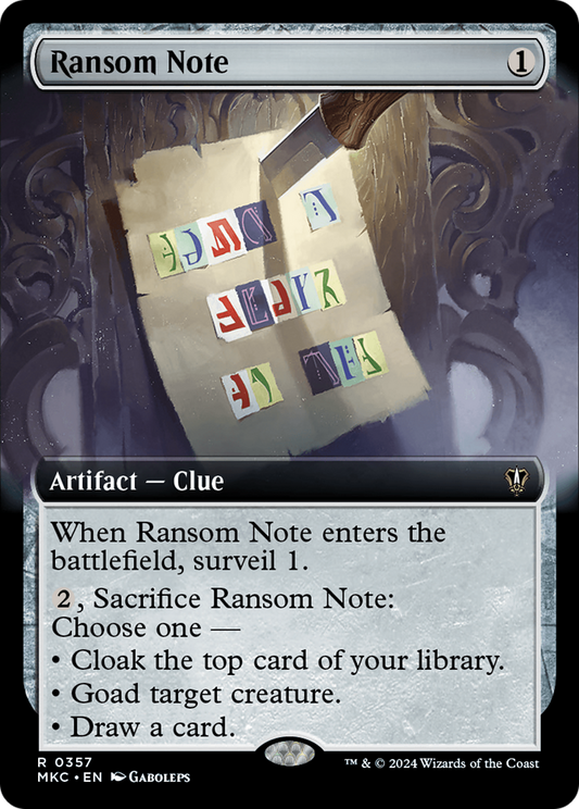 Ransom Note (0357) (Extended Art)