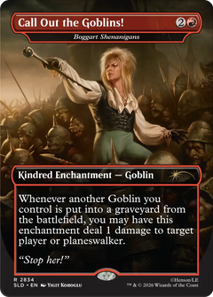 Call Out the Goblins! [Boggart Shenanigans] (2834) (Borderless) (SLD) - Foil