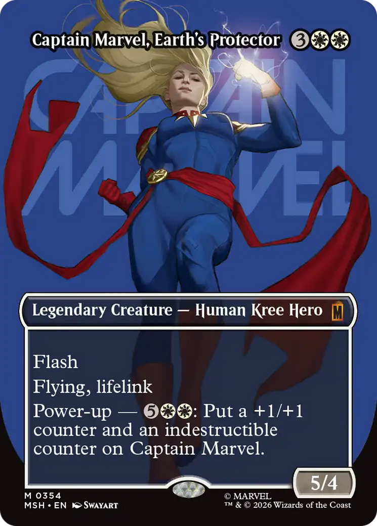 Captain Marvel, Earth's Protector (0354) (Borderless) (MSH)