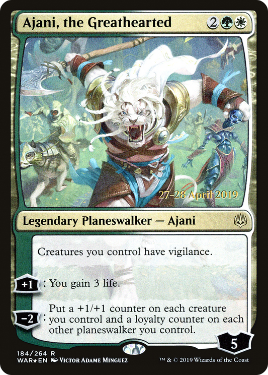 Ajani, the Greathearted (184) (Prerelease) - Foil