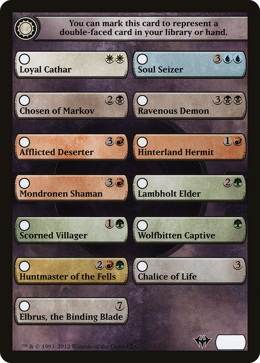 Dark Ascension Checklist Card (CH1)