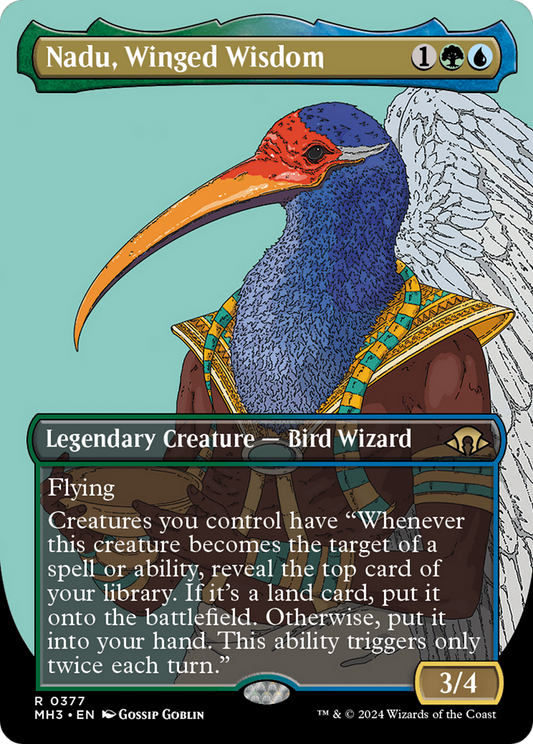 Nadu, Winged Wisdom (0377) (Borderless) - Foil