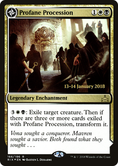 Profane Procession // Tomb of the Dusk Rose (166) (Prerelease) (PRIX) - Foil