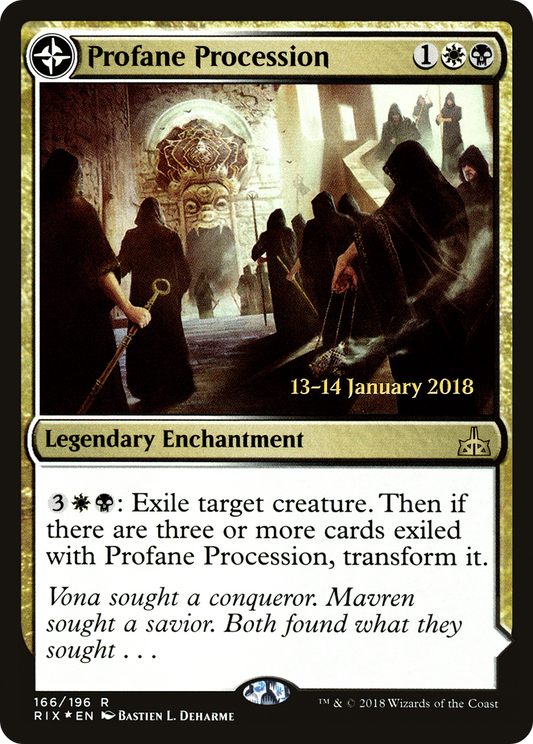 Profane Procession // Tomb of the Dusk Rose (166) (Prerelease) (PRIX) - Foil