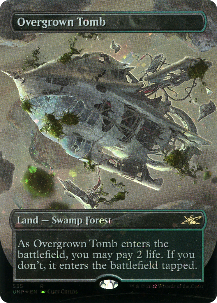 Overgrown Tomb (535) (Borderless) - Galaxy Foil