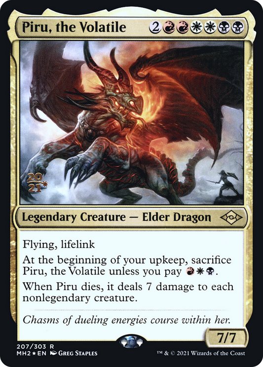 Piru, the Volatile (207) (Prerelease) - Foil