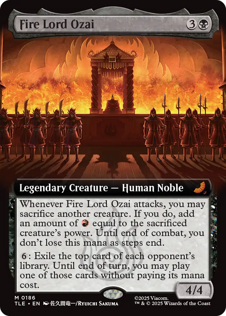 Fire Lord Ozai (0186) Extended Art - Foil tle