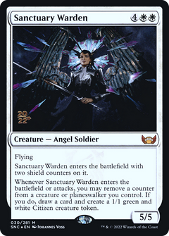 Sanctuary Warden (030) (Prerelease) (PSNC) - Foil