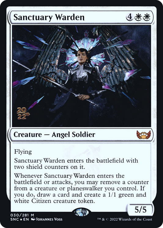 Sanctuary Warden (030) (Prerelease) (PSNC) - Foil