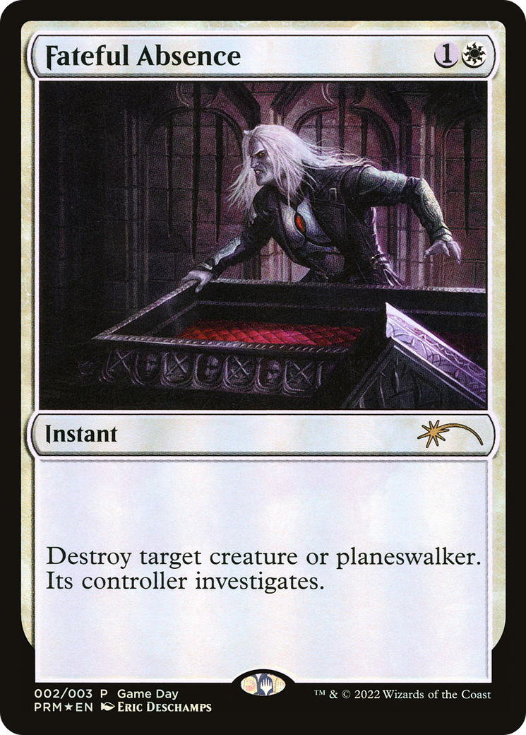 Fateful Absence (002) (Game Day) - Foil