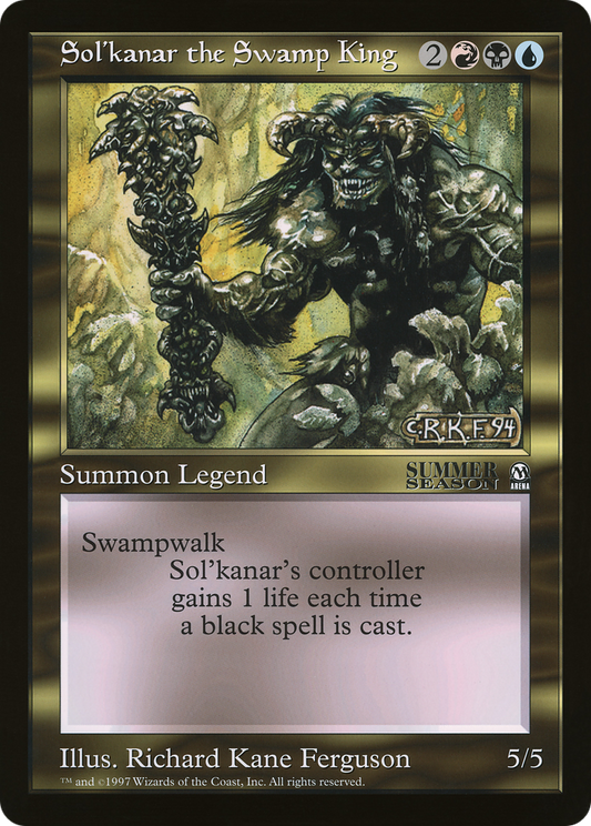 Sol'kanar the Swamp King (Oversized) (Arena League Promo)