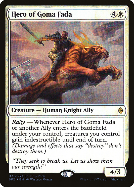 Hero of Goma Fada (031) (Intro Pack) - Foil