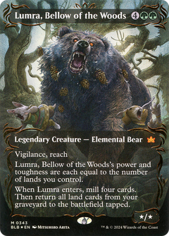Lumra, Bellow of the Woods (0343) (Borderless) (Showcase) - Raised Foil