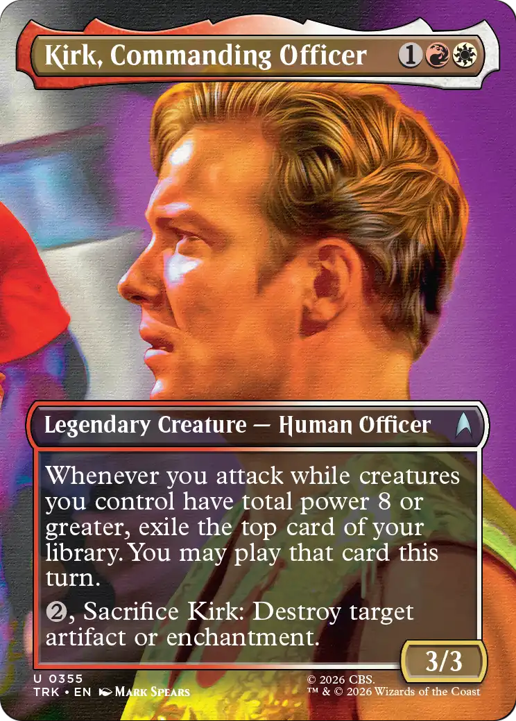 Kirk, Commanding Officer (0355) (Borderless) (TRK) - Foil