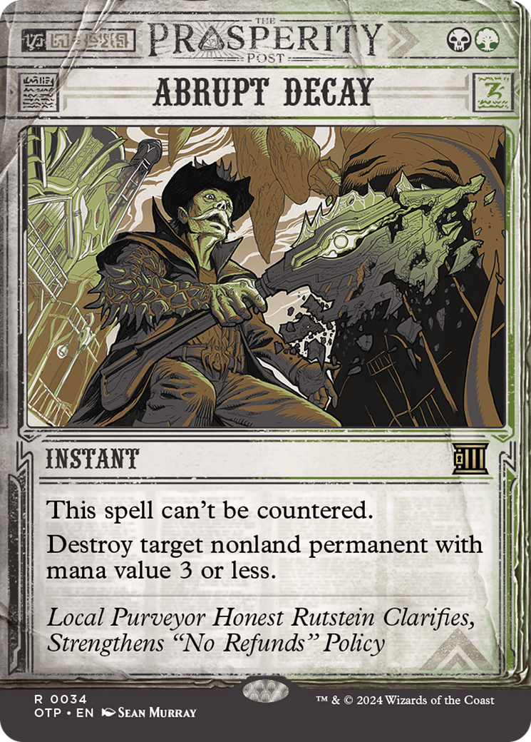 Abrupt Decay (0034) (Showcase) - Foil