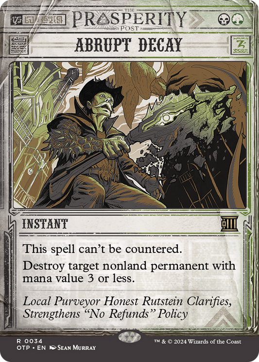 Abrupt Decay (0034) (Showcase) - Foil
