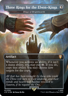 Three Rings for the Elven-Kings [Rings of Brighthearth] (0382) (Borderless) - Surge Foil