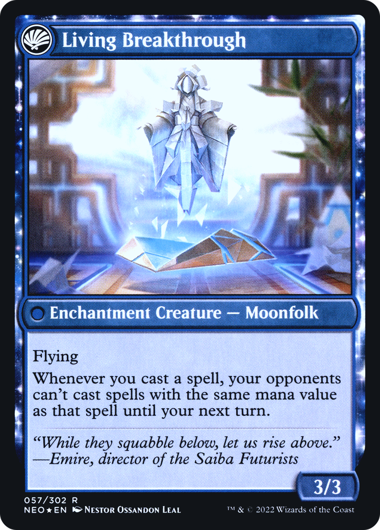 Inventive Iteration // Living Breakthrough (057) (Prerelease) (PNEO) - Foil