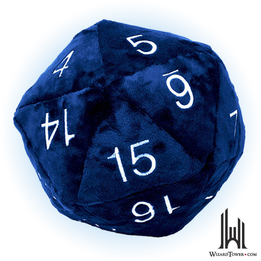 Individual Dice - Plush Blue / Silver d20