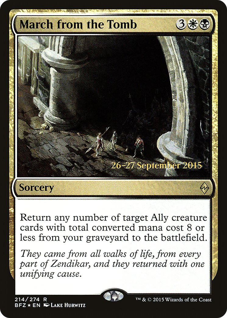 March from the Tomb (214) (Prerelease) - Foil