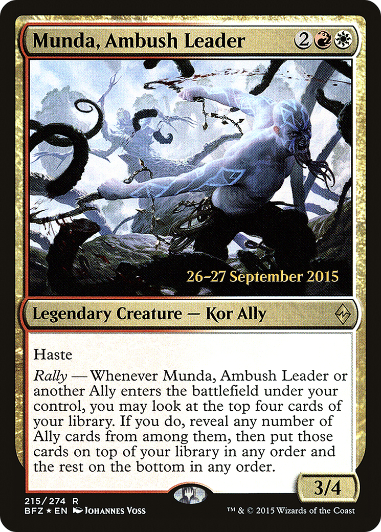 Munda, Ambush Leader (215) (Prerelease) - Foil