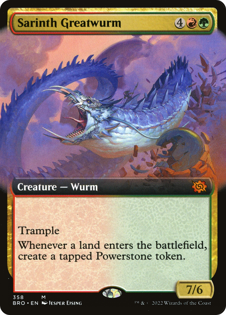 Sarinth Greatwurm (358) (Extended Art) - Foil