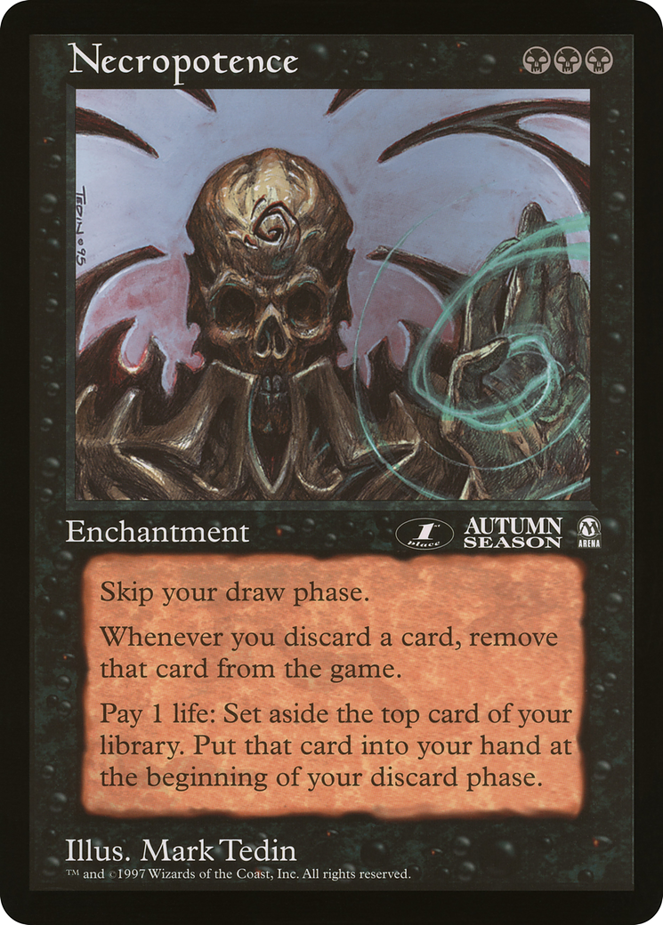 Necropotence (1st Place) (Oversized) (Arena League Promo)