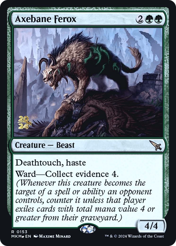Axebane Ferox (0153) (Prerelease) - Foil