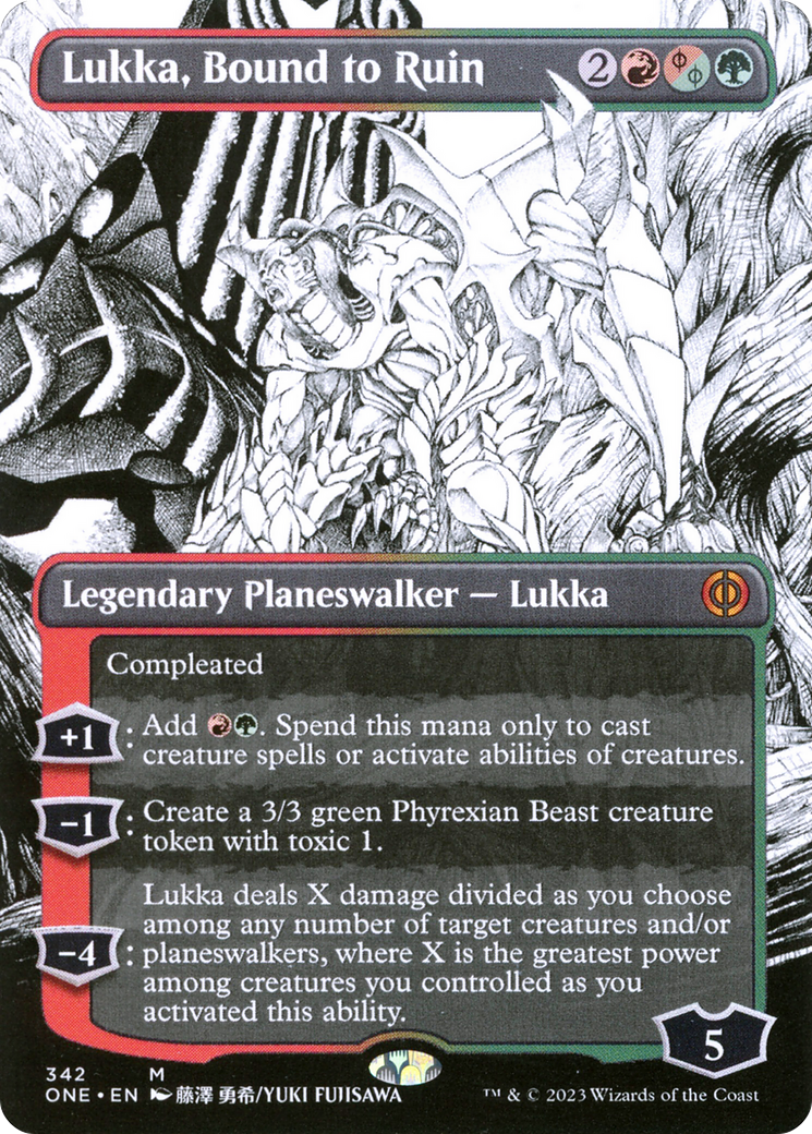 Lukka, Bound to Ruin (342) (Borderless) - Foil